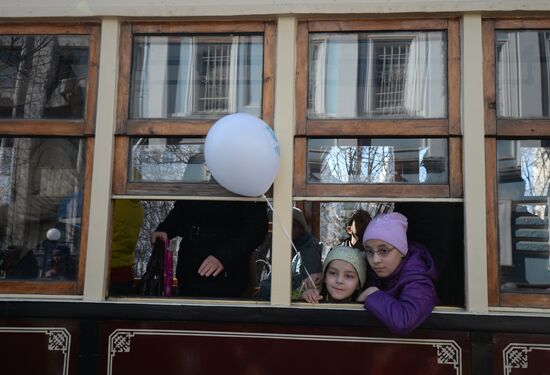 Tram parade "116 Years to Moscow Trams"