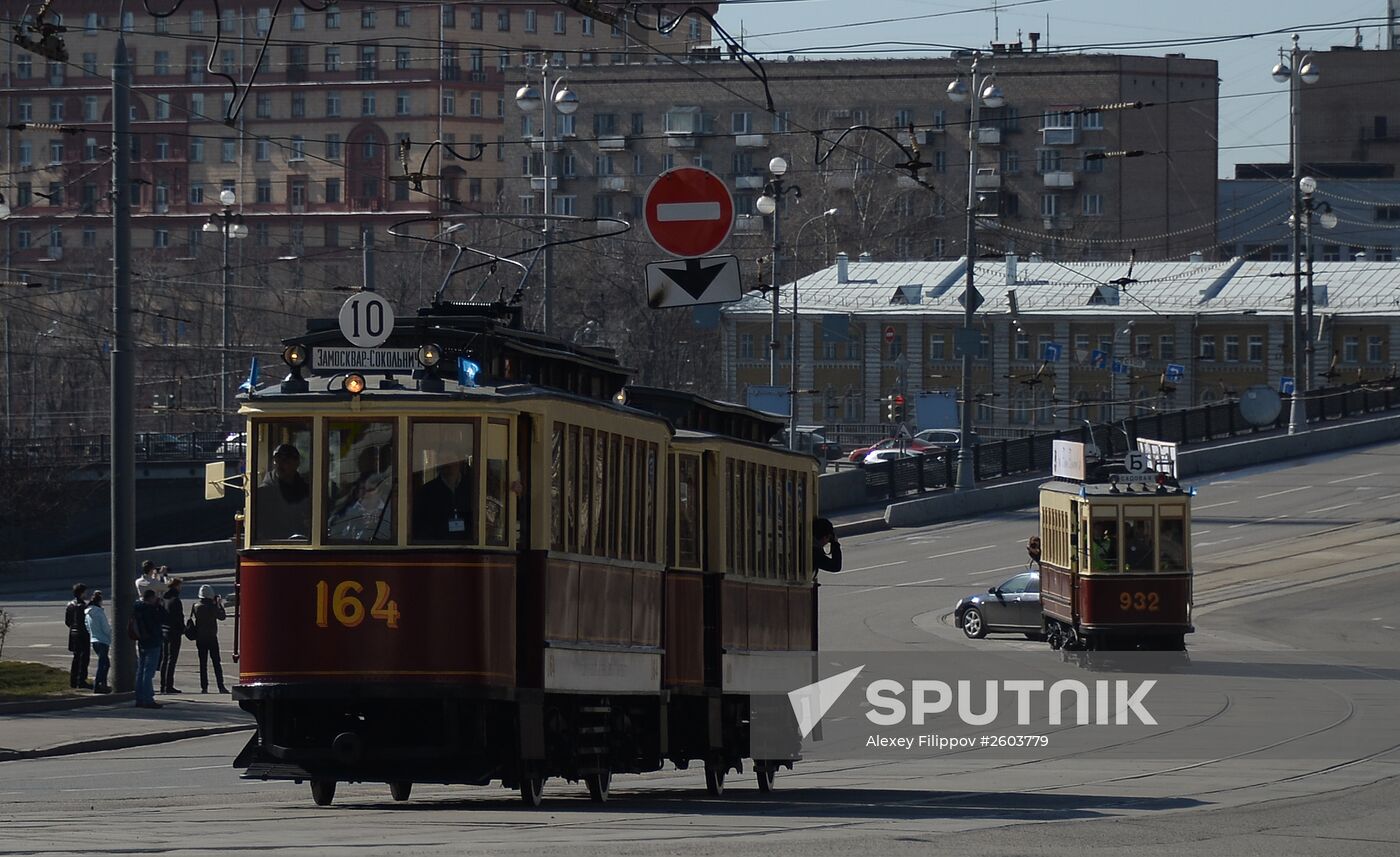 Tram parade "116 Years to Moscow Trams"