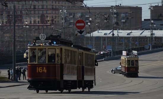 Tram parade "116 Years to Moscow Trams"