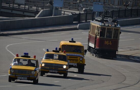 Tram parade "116 Years to Moscow Trams"