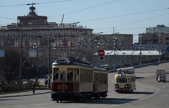 Tram parade "116 Years to Moscow Trams"