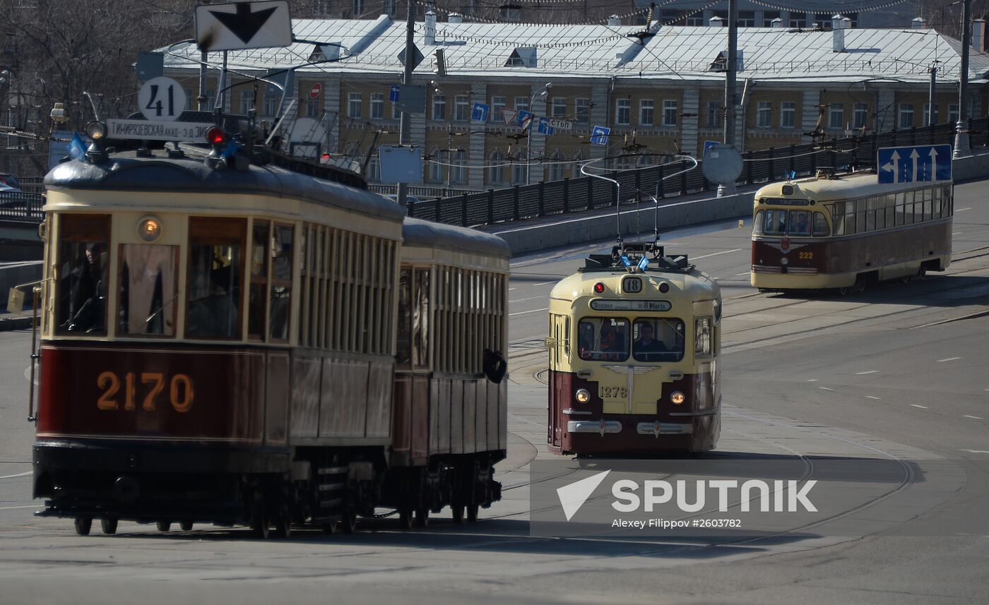 Tram parade "116 Years to Moscow Trams"