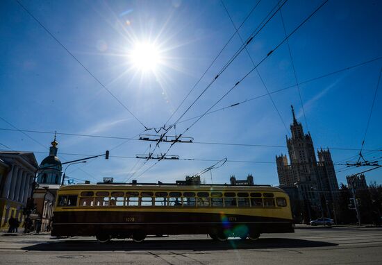 Tram parade "116 Years to Moscow Trams"