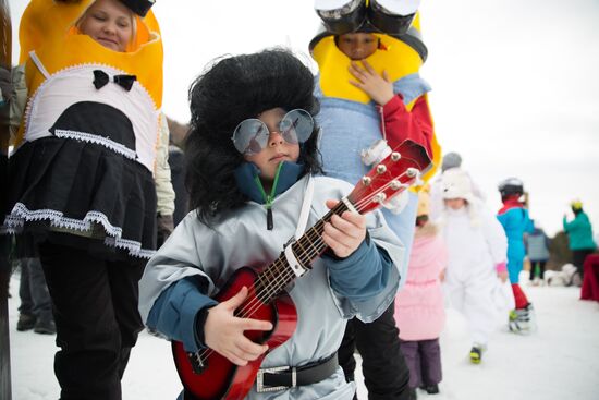 Snow carnival in Yuzhno-Sakhalinsk