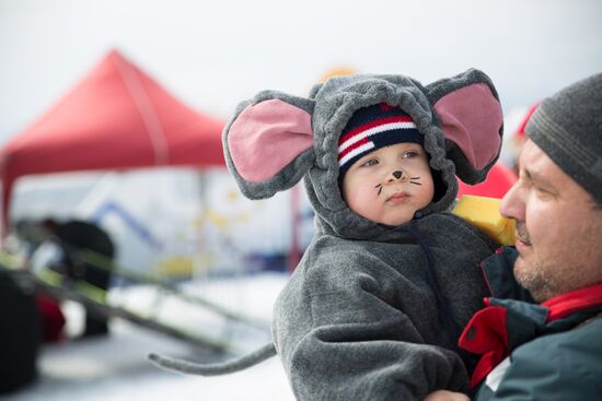 Snow carnival in Yuzhno-Sakhalinsk