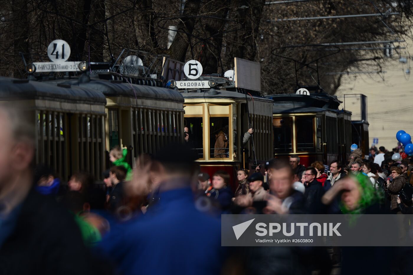 Tram parade "116 Years to Moscow Trams"