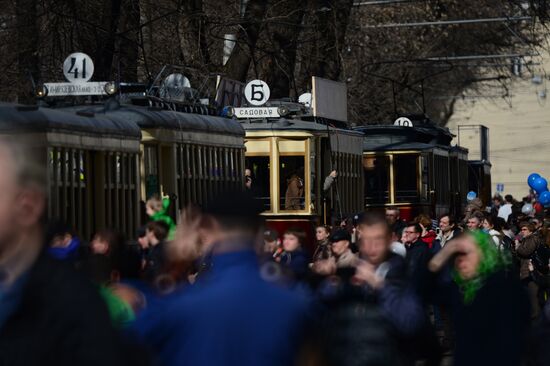 Tram parade "116 Years to Moscow Trams"