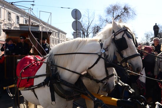 Tram parade "116 Years to Moscow Trams"
