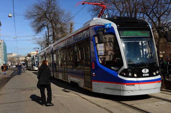 Tram parade "116 Years to Moscow Trams"