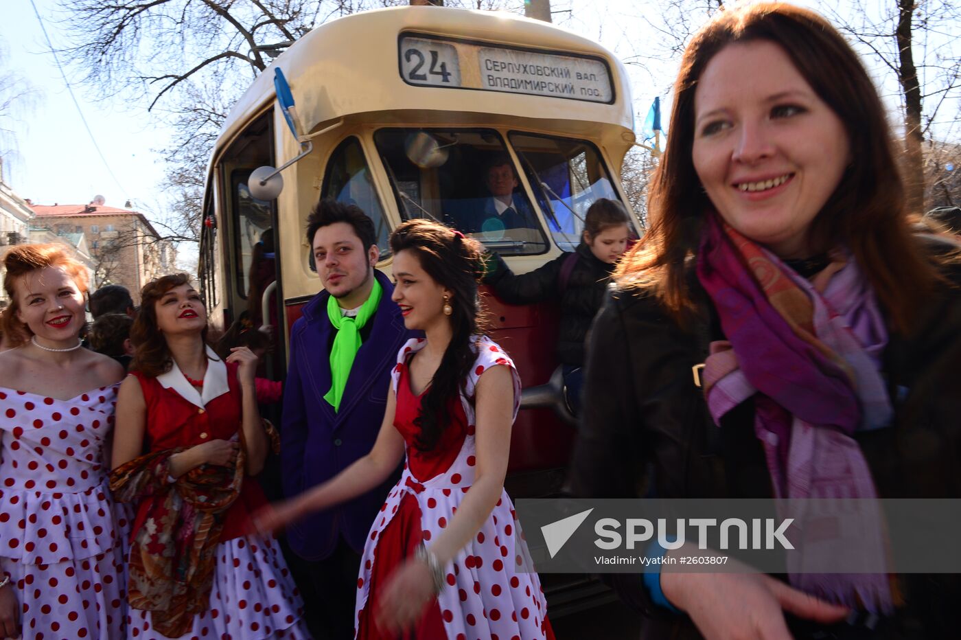 Tram parade "116 Years to Moscow Trams"
