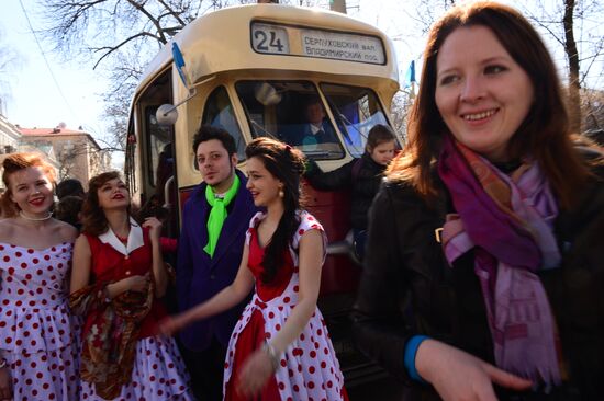 Tram parade "116 Years to Moscow Trams"
