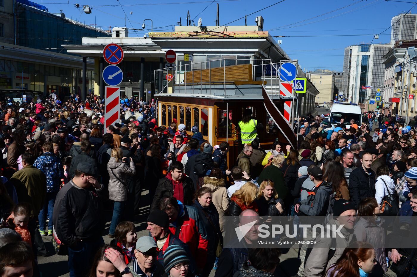 Tram parade "116 Years to Moscow Trams"