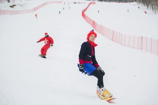 Snow carnival in Yuzhno-Sakhalinsk