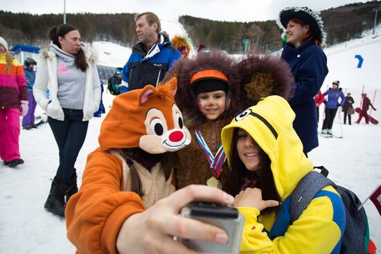 Snow carnival in Yuzhno-Sakhalinsk