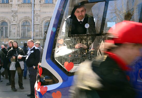 Tram parade "116 Years to Moscow Trams"