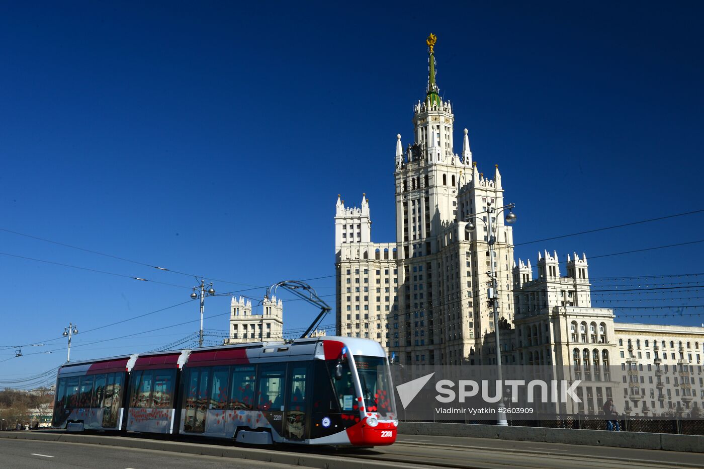 Tram parade "The 116th Anniversary of the Moscow Tram"