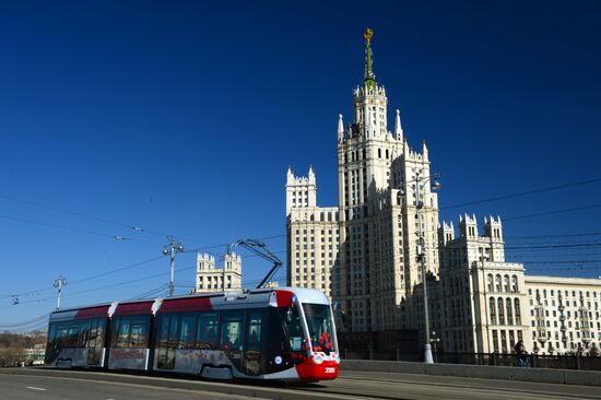 Tram parade "The 116th Anniversary of the Moscow Tram"