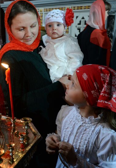 Easter serivce in Christ the Saviour Cathedral in Moscow