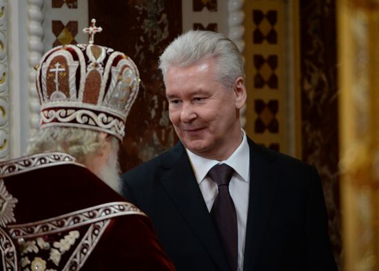 Easter service in Moscow's Cathedral of Christ the Savior