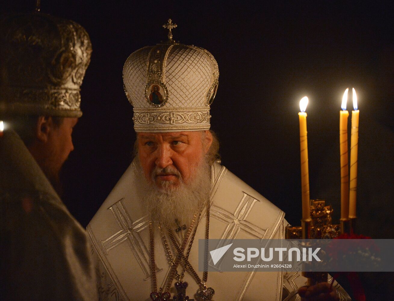 Easter service at Christ the Savior Cathedral in Moscow