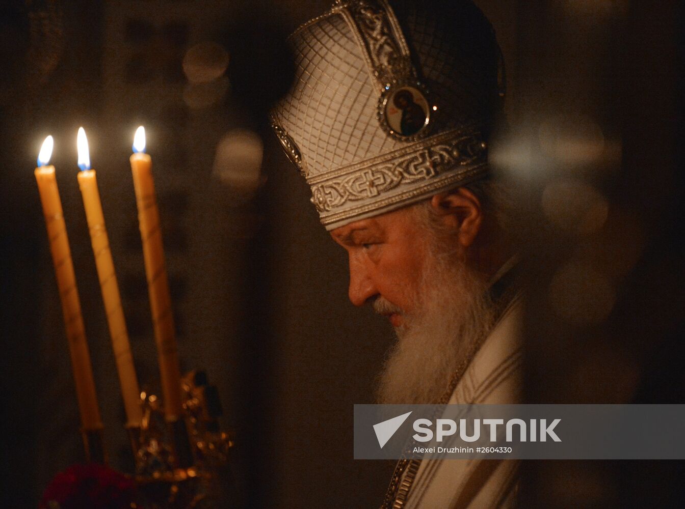 Easter service at Christ the Savior Cathedral in Moscow