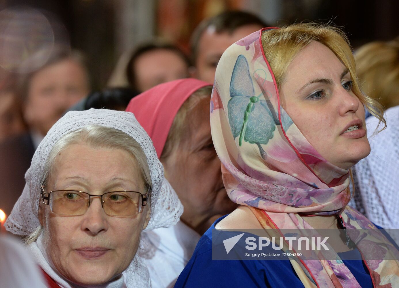 Easter service at Christ the Savior Cathedral in Moscow
