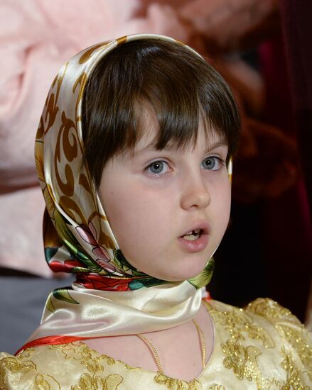 Easter service at Christ the Savior Cathedral in Moscow