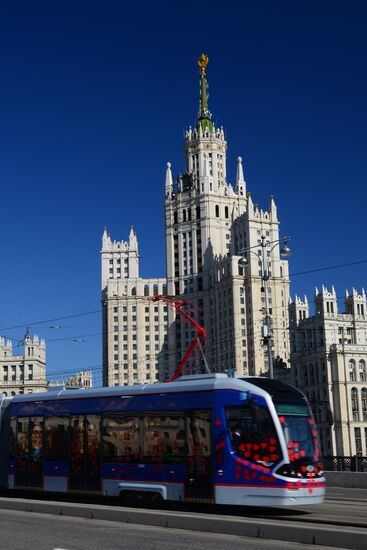 Tram parade "The 116th Anniversary of the Moscow Tram"