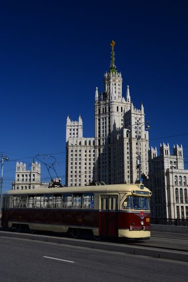 Tram parade "The 116th Anniversary of the Moscow Tram"