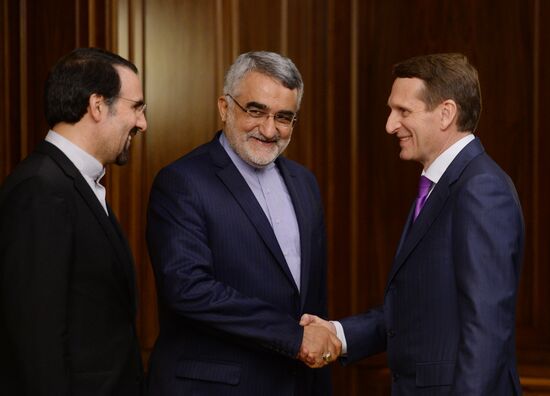 State Duma Speaker Sergei Naryshkin's meeting with Chairman of Iranian National Security and Foreign Policy Commission