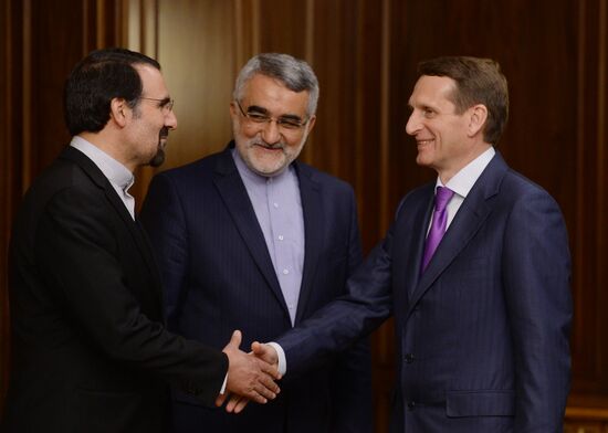 State Duma Speaker Sergei Naryshkin's meeting with Chairman of Iranian National Security and Foreign Policy Commission