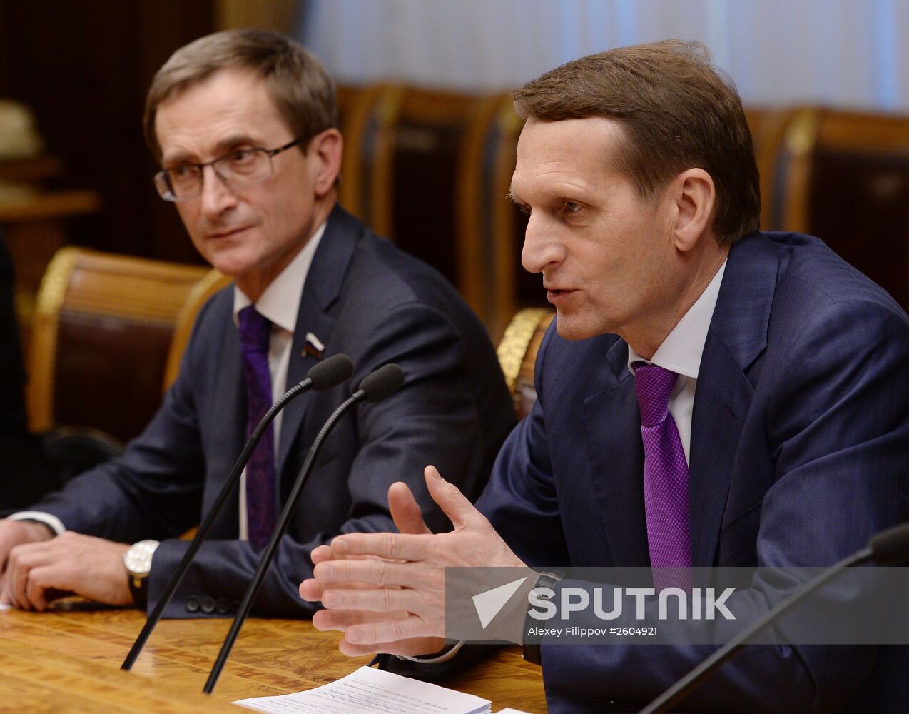 State Duma Speaker Sergei Naryshkin's meeting with Chairman of Iranian National Security and Foreign Policy Commission