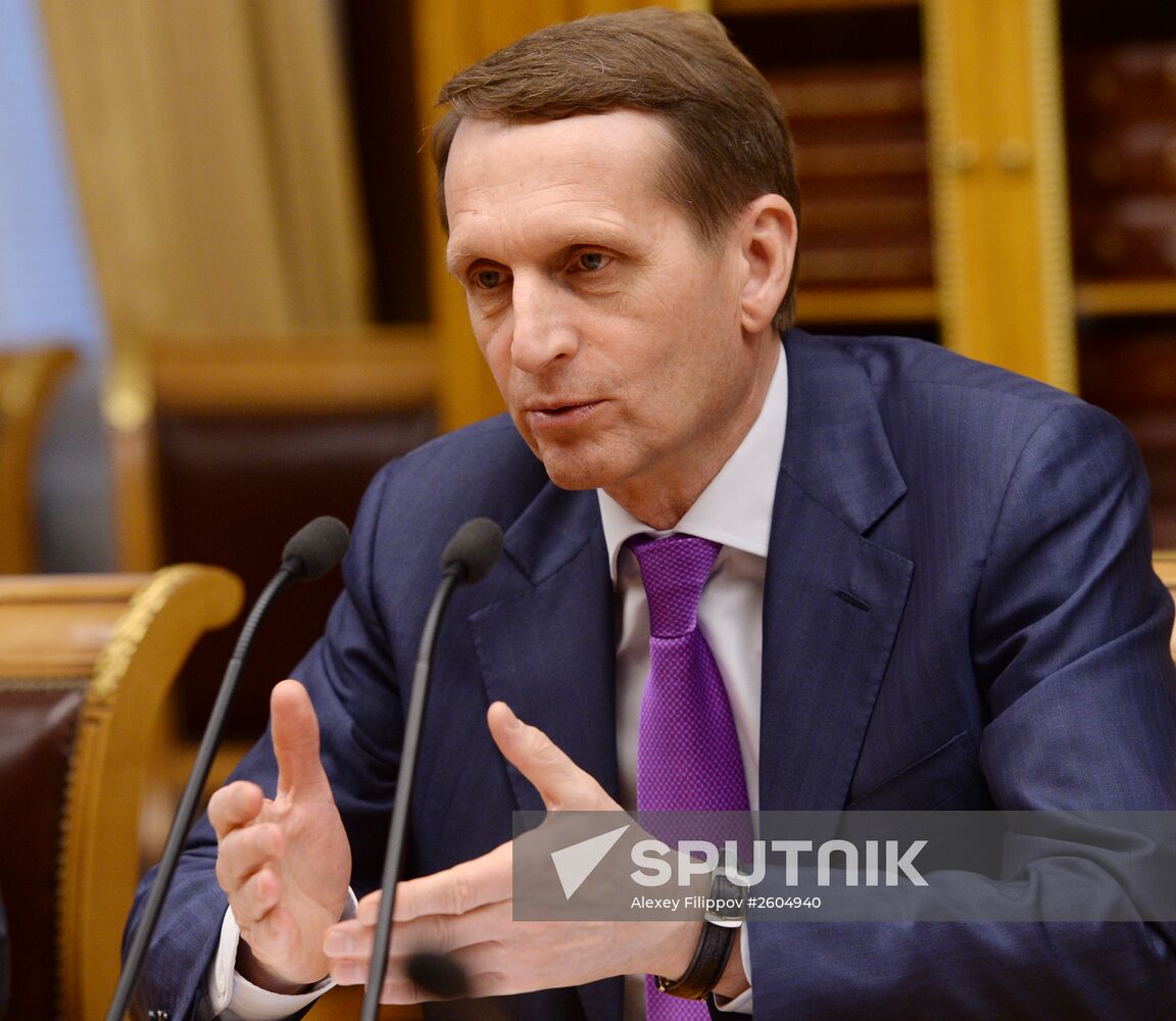 State Duma Speaker Sergei Naryshkin's meeting with Chairman of Iranian National Security and Foreign Policy Commission