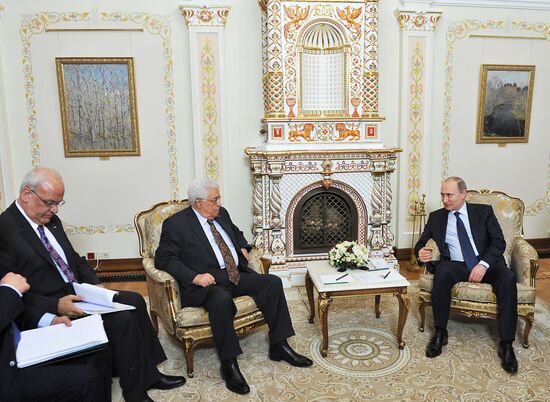 Russian President Vladimir Putin's meeting with Palestinian President Mahmoud Abbas