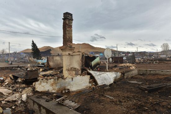 Fire aftermath in Khakassia