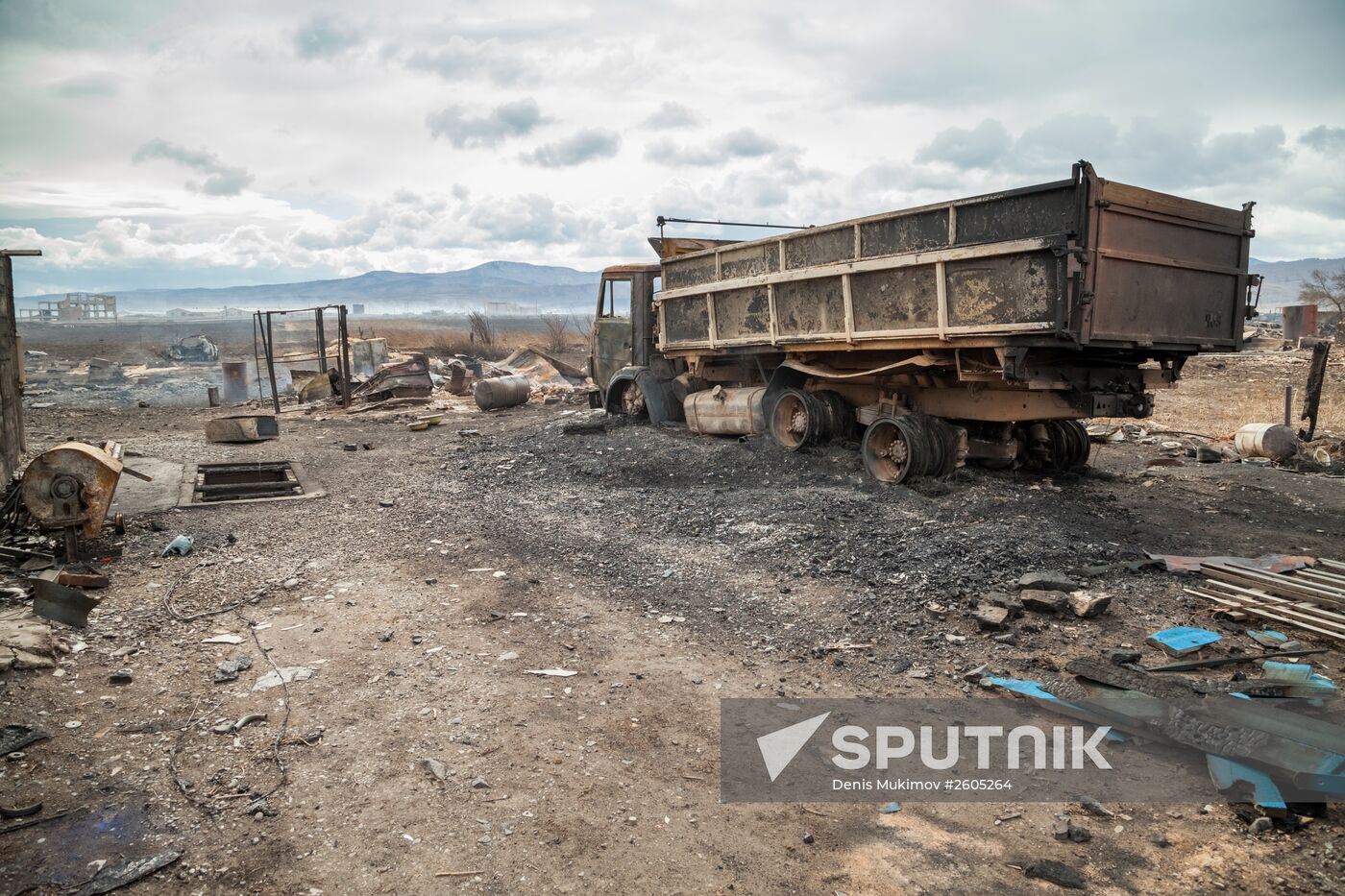 Aftermath of Khakassia flash fires