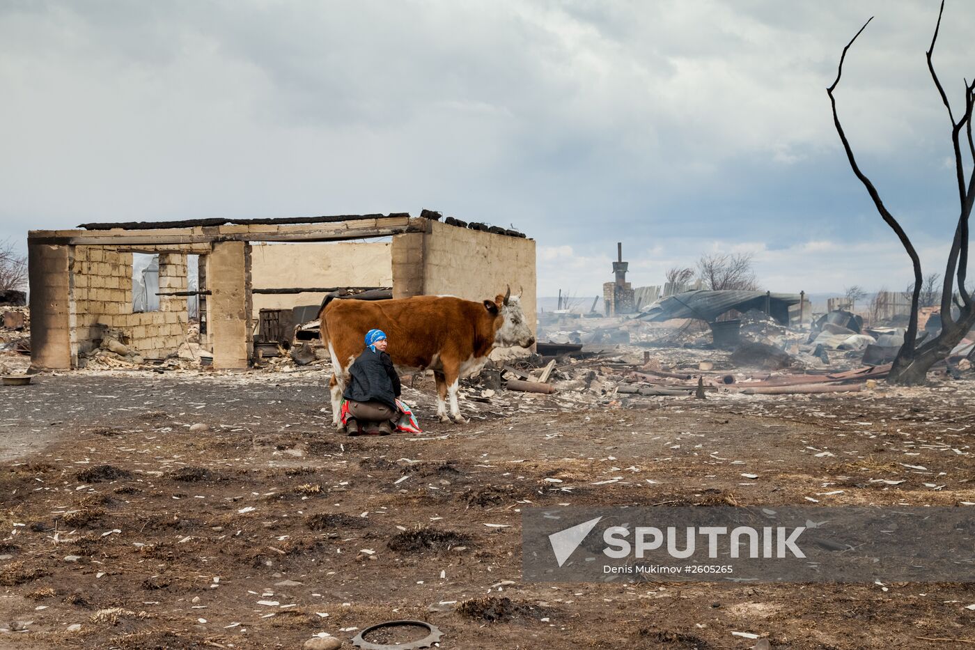 Aftermath of Khakassia flash fires