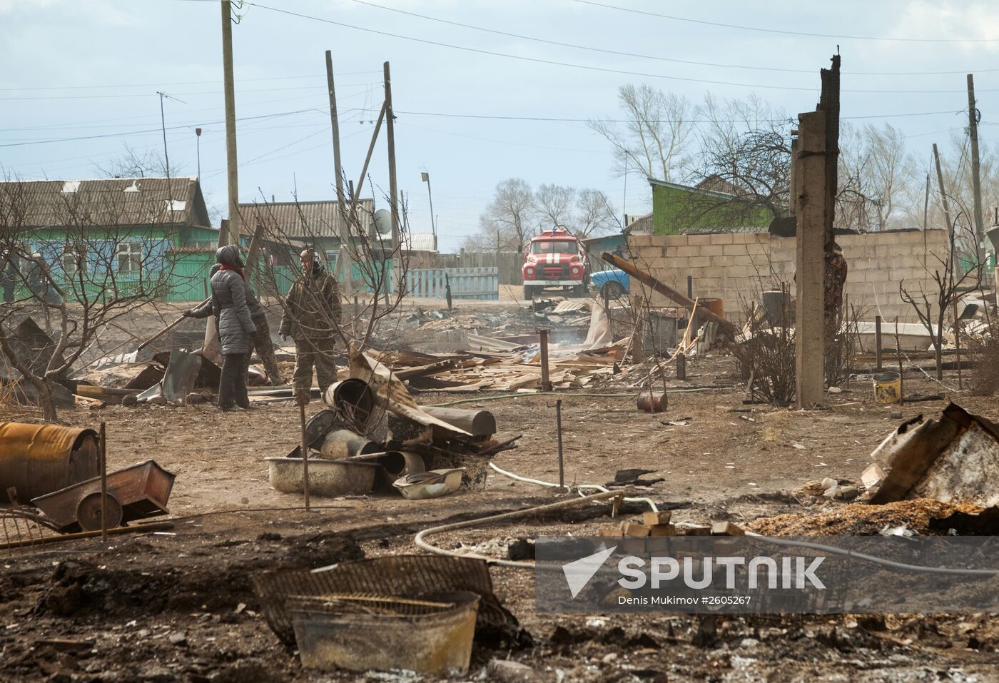 Aftermath of Khakassia flash fires
