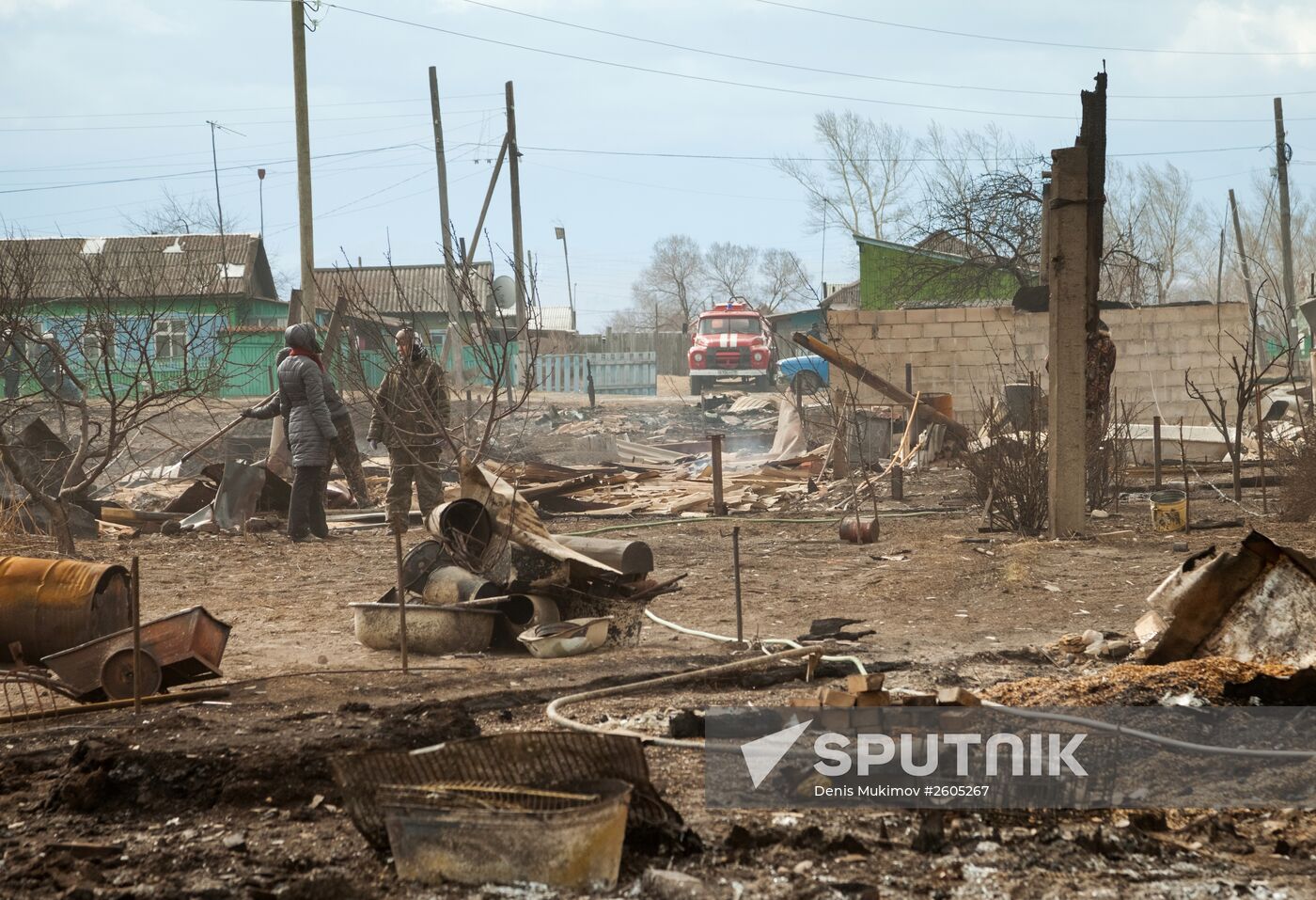 Aftermath of Khakassia flash fires