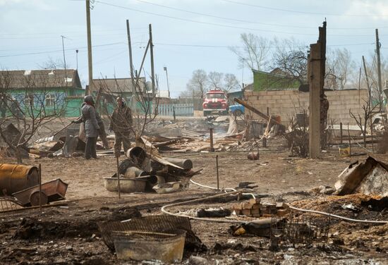 Aftermath of Khakassia flash fires