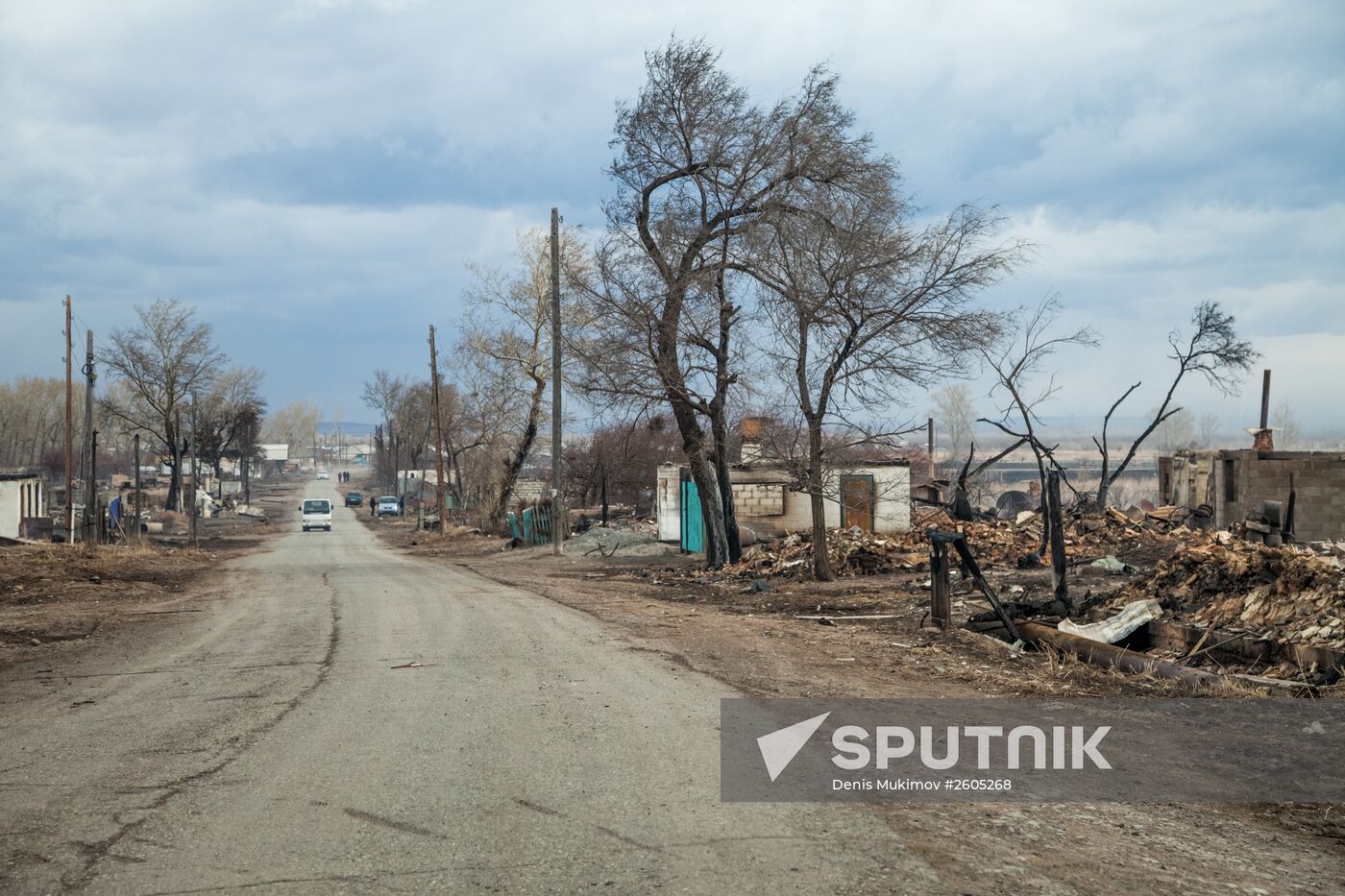 Aftermath of Khakassia flash fires
