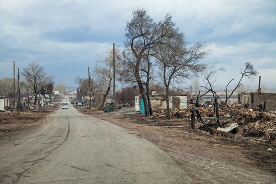 Aftermath of Khakassia flash fires