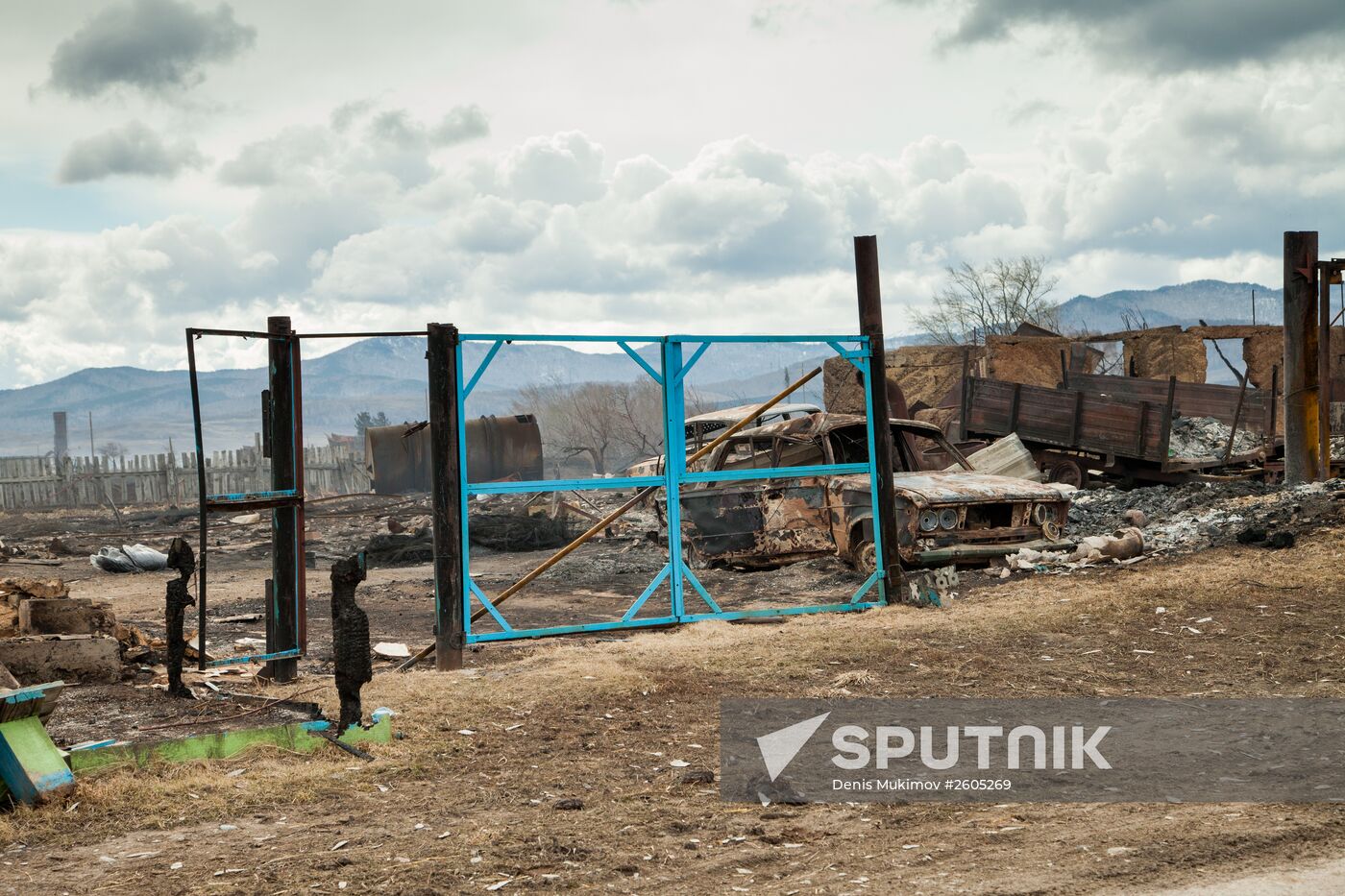 Aftermath of Khakassia flash fires