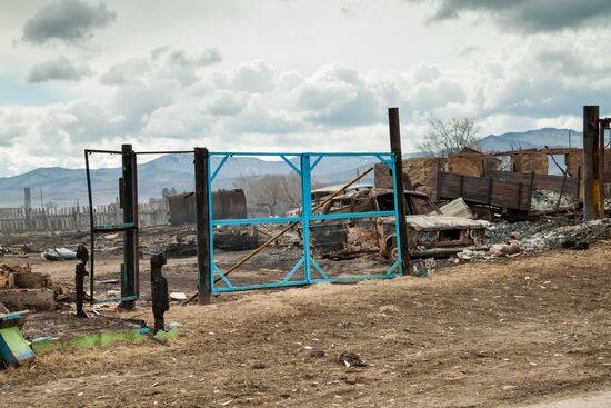 Aftermath of Khakassia flash fires