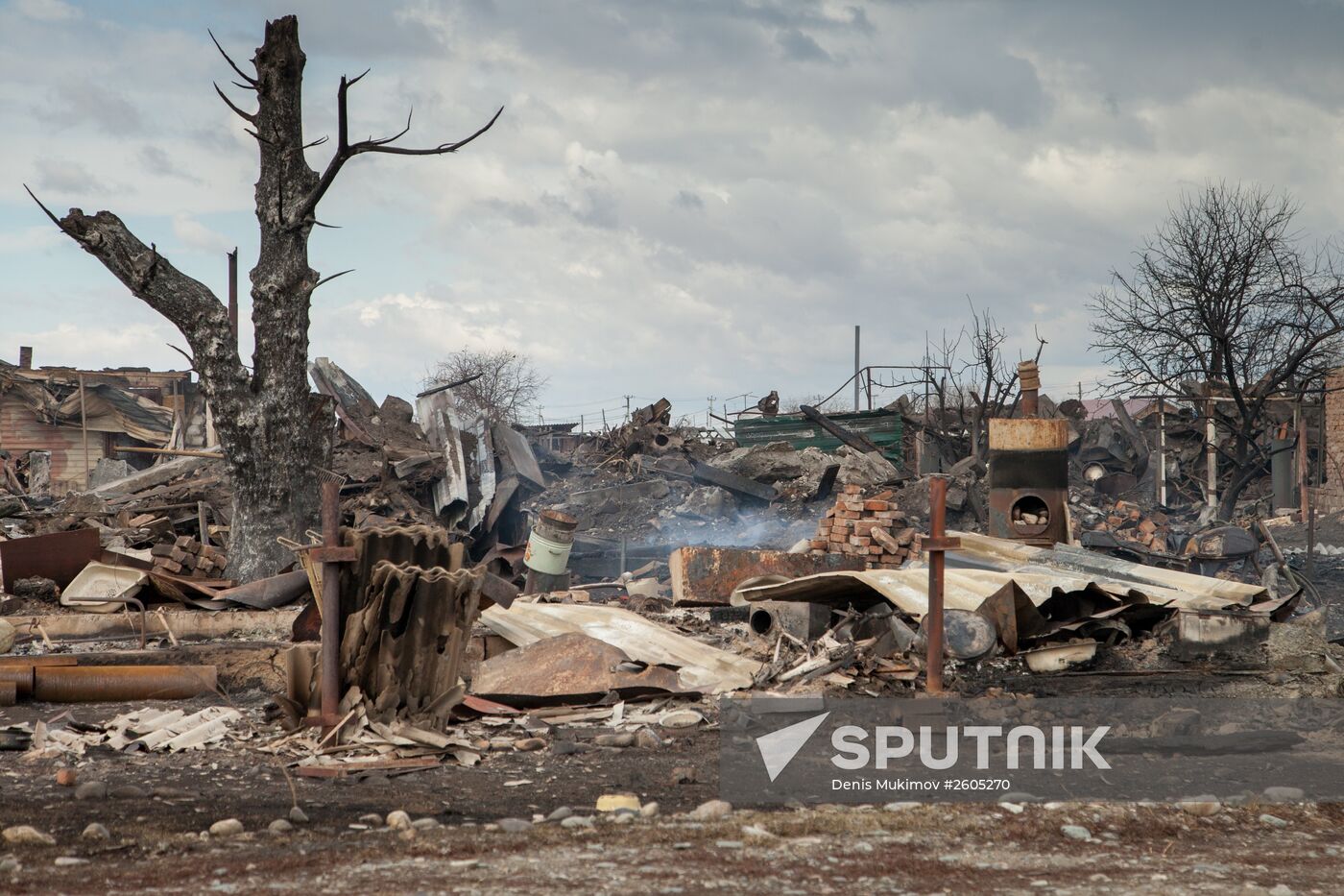 Aftermath of Khakassia flash fires