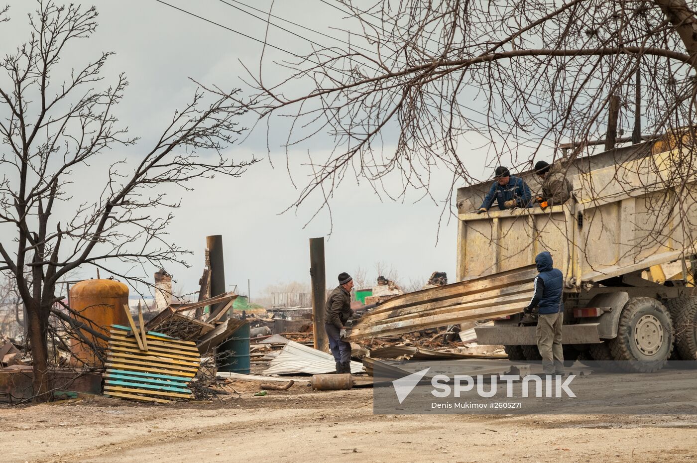 Aftermath of Khakassia flash fires