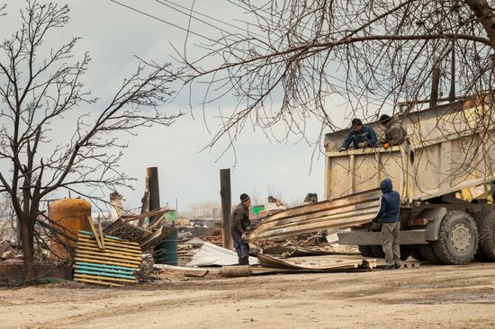 Aftermath of Khakassia flash fires