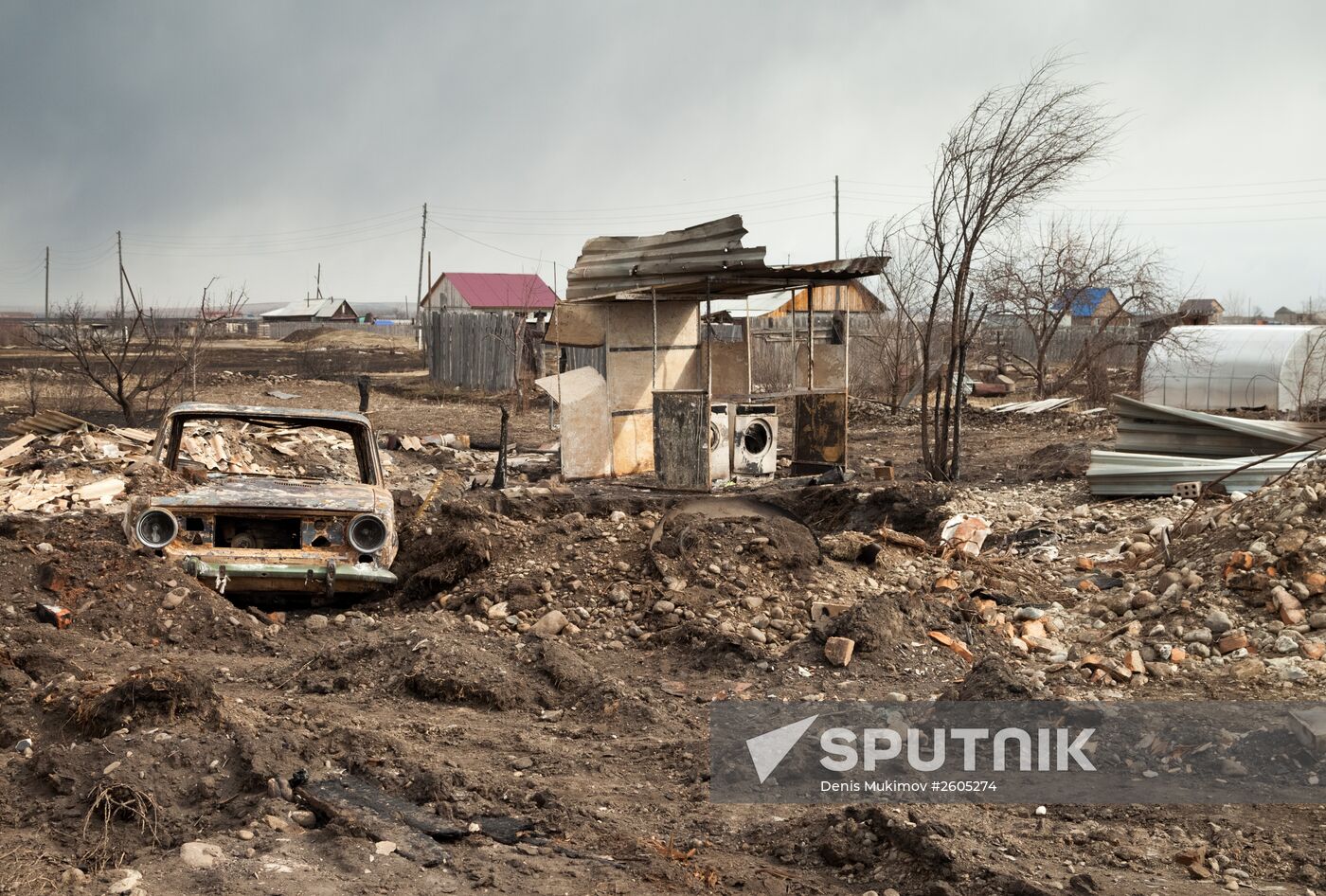 Aftermath of Khakassia flash fires
