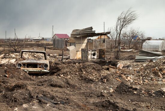 Aftermath of Khakassia flash fires