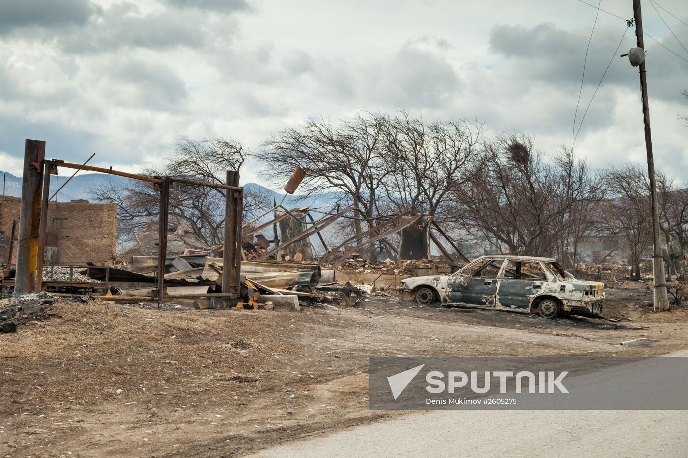 Aftermath of Khakassia flash fires